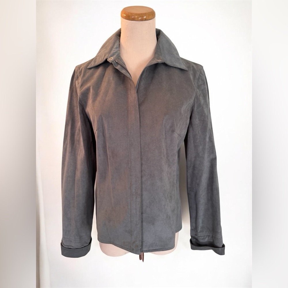 [Renfrew] Blue Gray Microfiber Zip Jacket Sz:S